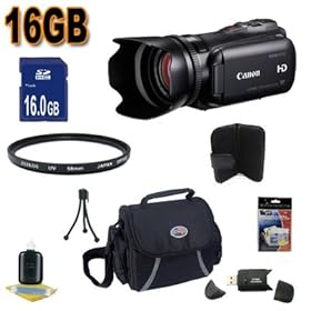 Canon VIXIA HF G10 Full HD Camcorder with HD CMOS Pro and 32GB Internal Flash Memory + 16GB SDHC CARD, CARD READER, CASE, FILTER Saver Accessory Bundle