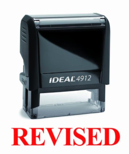 NEW Trodat Best Selling Red Office Self-Inking Stock Rubber Stamp - REVISED