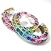 Triple-Sided Colorful Rhinestone Hoop Earrings Fashion Jewelry