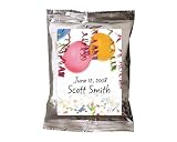 Baby Keepsake: Festive Streamers And Ballons Theme Personalized Hot Cocoa Favors - Un (Set of 24)