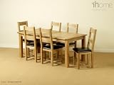 100% Solid Oak Double Extending Dining Table set with 6 Oak Chairs (option of 8, 10 & 12 chairs) /DELIVERY-UK MAINLAND ONLY