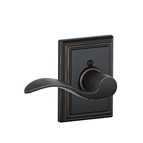 Schlage F170ACC716ADDLH Addison Collection Left Hand Accent Decorative Trim Lever, Aged Bronze