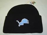 New! NFL Detroit Lions Cuffed Beanie Black Embroidered Skull Cap