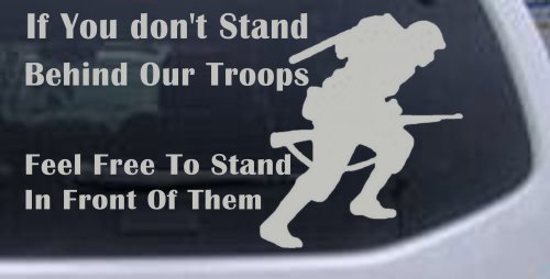  black Friday Behind Troops Military Window StickerB0059JWS66