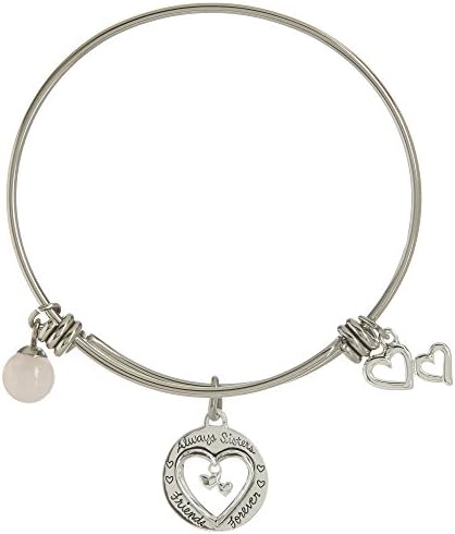 Footnotes Always Sisters Friends Forever Bracelet One Size Silver