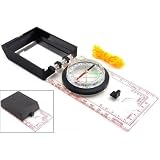 Map Compass Mirror Ruler Camping Hunting Engineer Tool