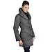Jessie G. Women's Metallic Jacket with Thinsulate Filling and Rex Rabbit Fur Trim in Brown or Dark Gray image 7