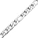 KONOV Mens Heavy Wide Stainless Steel Medium Figaro Chain Necklace 16-40