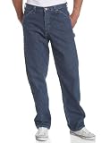 Lee Men's Dungarees Loose Fit Carpenter Jean, Original Stone, 33W x 34L