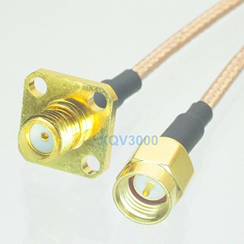 RG316 6inch RF pigtail SMA male plug pin to SMA female flange straight Cable
