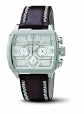 MOSCHINO WATCH HEY MAN?! CHR MAN SS SILVER DIAL BROWN STR MW0116