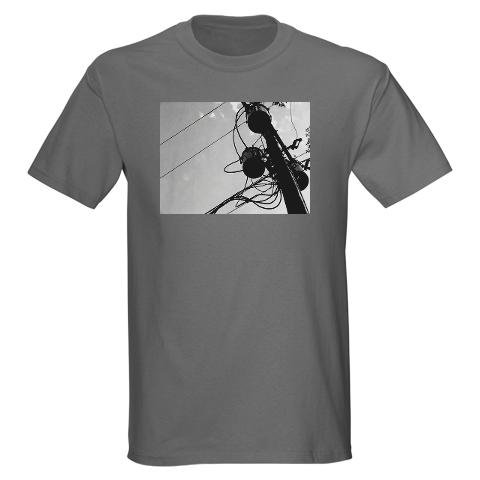  Pole Wires Transformer Dark T-Shirt by CafePress