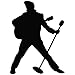 Singer The King - Movie Decal Vinyl Removable Decorative Sticker for Wall, Car, Ipad, Macbook, Laptop, Bike, Helmet, Small Appliances, Music Instruments, Motorcycle, Suitcase