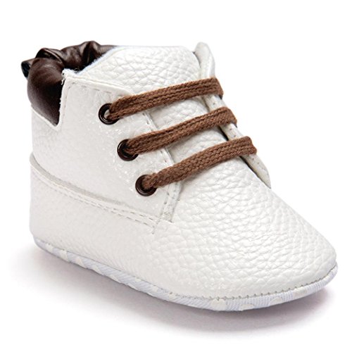 Voberry® Baby Boy's Girl's Warm Snow Short Boots First Walkers Shoes Sneaker (12~18Month, white)