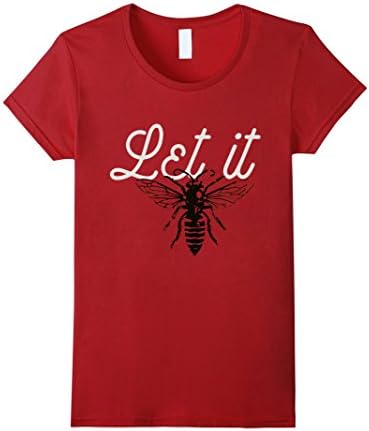 Women's LET IT BEE XL Cranberry