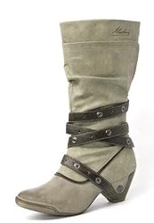 Mustang Damen Stiefel grau, (grau-kombi) 1108603/318 2 TAUBE Größe: 37