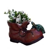 Turtle, Resin Shoe Flower Planter, 15 by Creative Ventures