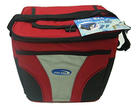 Cool Bag Soft Cooler Insulated Lunch Bag (18 Can, Red)