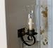 Wall Lamp Wrought Iron Electric Candle Sconce Colonial Classics "Jayne" Candelabra