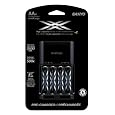 eneloop XX 2500mAh Typical / 2400 mAh Minimum, High Capacity, 4 Pack AA Ni-MH Pre-Charged Rechargeable Batteries with 4 Position Charger