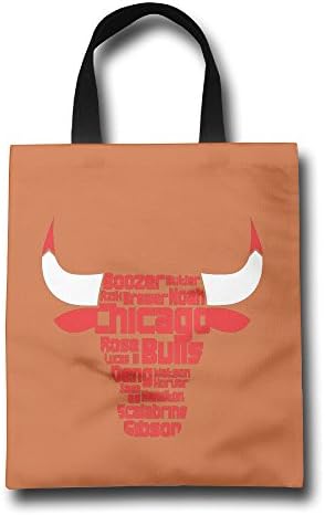Chicago Bulls NBA Basketball Logo.png Canvas Cotton Tote Bag Shoulder Bag White