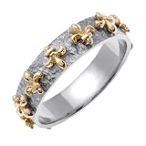 14K Gold Celtic Hammered Wedding Band (5mm)