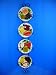 MIXED FRUIT 4 Plates & Metal Wall Hanger NEW!