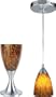 2pc Pentant Lamp & Table Lamp-Nucleus Series Marbized Amber Finish