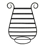 EARRING DISPLAY / HOLDER (BLACK METAL) - HARP SHAPE ~ HOLDS OVER 125 PAIRS!