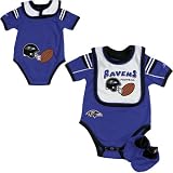 Infant Baltimore Ravens Bib, Creeper, & Bootie Set