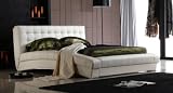 Belaire Collection, Eastern King Bonded Leather Tufted Bed by Diamond Sofa