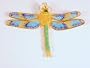 Vermeil, Plique a Jour Dragonfly Pin with Adventurine, Peridot and Freshwater Pearl