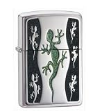 Brushed Chrome, Green Lizard