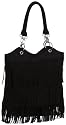 Buffalo 106093 BAG 208-AB1124 MICROFIBER BLACK 01, Damen Schultertaschen, 32x6x29