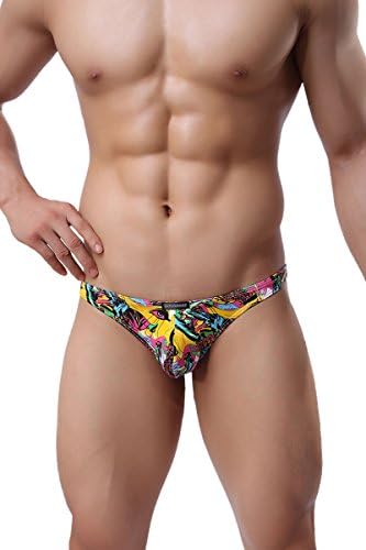Brand New Cotton Men's Color Printed Thongs Sexy Briefs G-strings Underwear#wh24 (L, Eyes2)