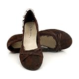 Wild Diva Glitz75 Flats Brown 7.5 Brown