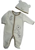 Max and Tilly Baby Teddy Bear Babygrow with Matching Beanie size 0-3 months
