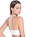 Women's Double Lined T-Back Wirefree Yoga Sports Bra White M