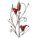 Gifts & Decor Ruby Blossom Tealight Candle Holder Wall Sconce Decor