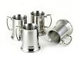 4 Large (16 oz.) Stainless Steel Beer Mug Set - Fine Stainless Steel Barware for Your Enjoyment