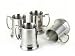 4 Generous (16 oz.) Stainless Steel Beer Mug Set - Fine Stainless Steel Barware for Your Enjoyment