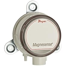 Dwyer Magnesense Series MS Differential Pressure Transmitter, Positive Only Unit, 4-20 mA, High Range 1, 2, 5"WC & 250, 500, 1250 Pa, Wall Mount