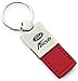 Ford Fiesta Red Leather Car Fob Key Chain Ring
