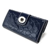 navy blue coach wallet