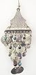 Silver Metal Earring with Coloful Beads