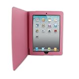 Pink iPad 2 & 3 Leather Case & Screen Protector Kit for New Apple iPad 2nd & 3rd Generations