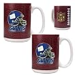 New York Giants 2pc 15oz Gameball Ceramic Mug Set - Helmet logo NFL Football