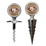 San Francisco 49ers NFL Cork Screw and Wine Bottle Topper Set