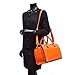 Dasein Shiny Patent Faux Leather Barrel Body Satchel Handbag Shoulder Bag