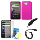 Hot Pink Silicone Case / Skin / Cover, LCD Screen Guard / Protector & Car C ....